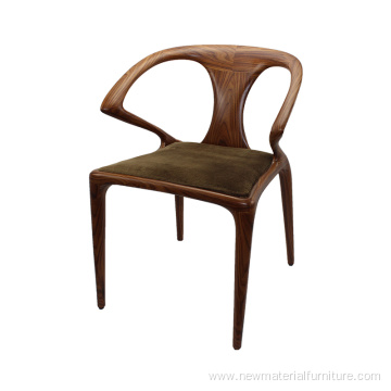 contemporary brown dining chair